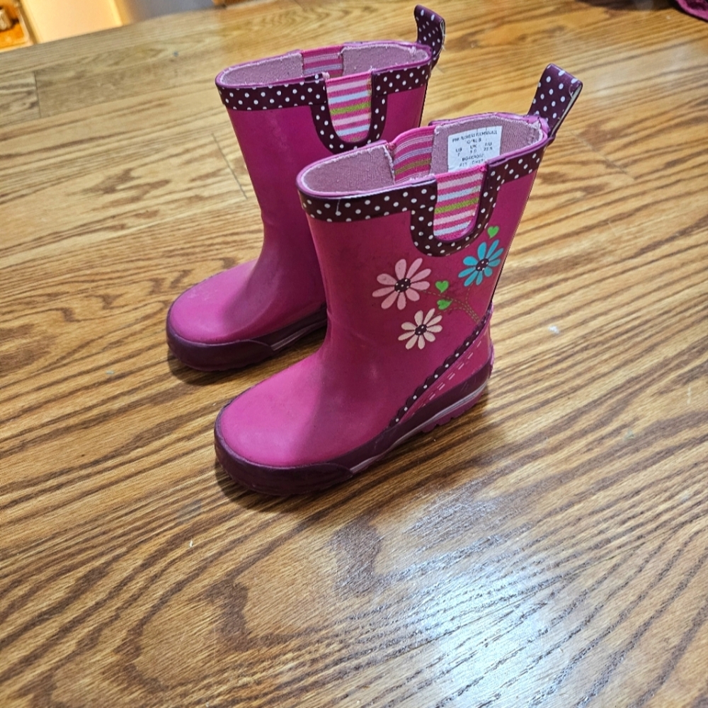 Girls Stride Rite Pink Rain Boots